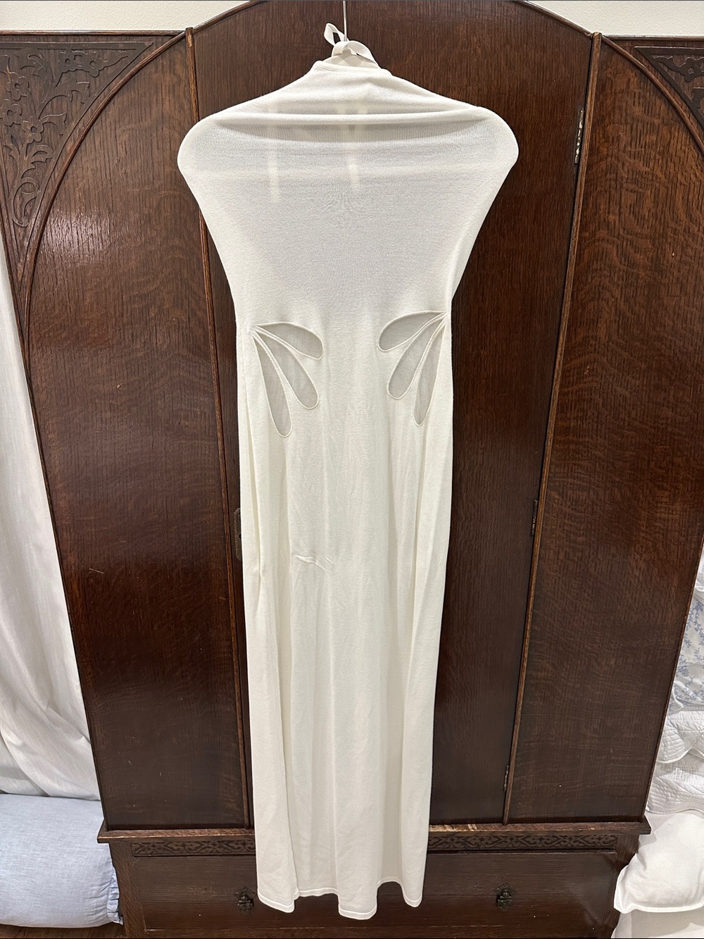 Meshki Ivory Cutout Maxi Dress